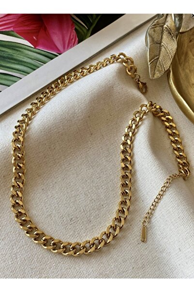 Dia Khloe- Non-Tarnish Chain Steel Necklace