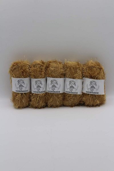 Hobimos Bearded Soft Hand Knitting Thread, Cardigan, Shawl, Booties Thread 5 Pieces