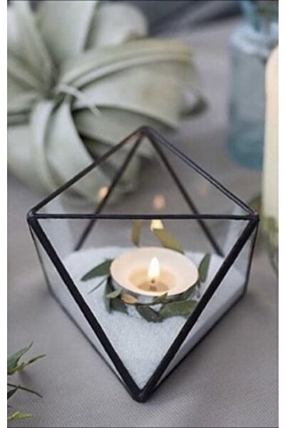 GEOMETRİK TERARYUM Cam Mumluk