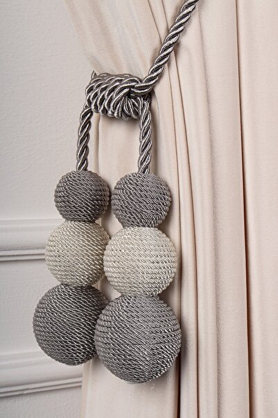 PerdeClick Çift Renk 6 Toplu Tavan Toplama Braçol