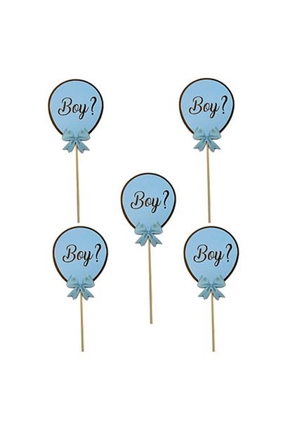 Big Party Gender Reveal Party Baby Boy Speech Bubble Foil Σετ 5 τεμαχίων