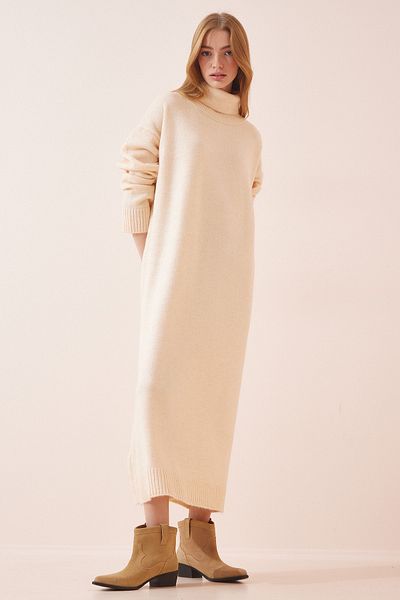 Happiness İstanbul Kleid - Beige - Basic