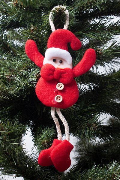 Kullan At Market Christmas Snowman Plush Hanging Ornament Patterned 15cm