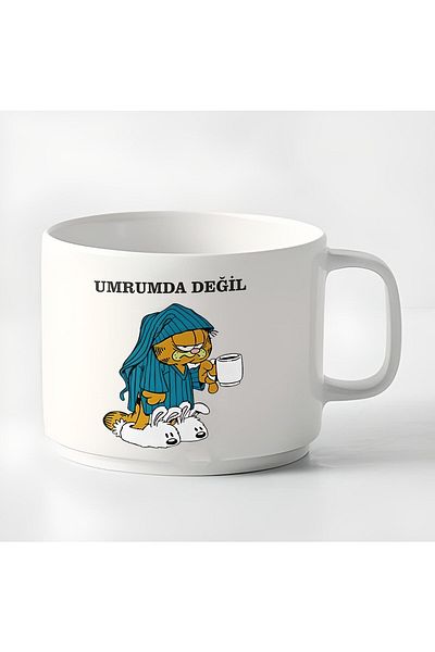 RHG Art Double Turkish Coffee Cup & Espresso I Don't Care ''garfield'' 180 Ml