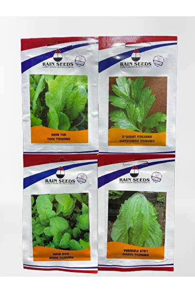 RAIN SEEDS Sebze Tohumu 4'lü Set1 ( Tere- Maydonoz- Roka- Marul )