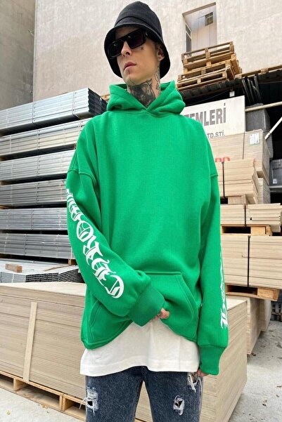 Machetta Φούτερ μεγάλου μεγέθους με κουκούλα, πλάτη και μανίκι, με λεπτομέρεια κειμένου