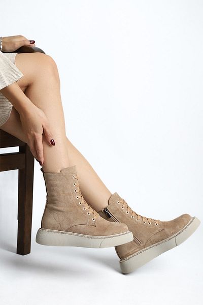 Stilbagshoes Lorrie Stone Λεπτομερείς γυναικείες μπότες με φερμουάρ βιζόν