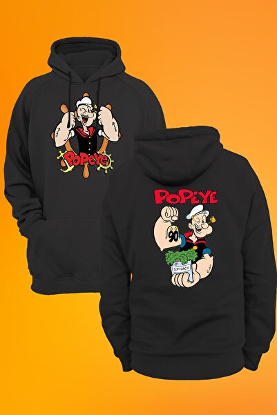 remonz Popeye Printed 3 Ipl. Ανυψωμένο πλήρως φλις χοντρό εσωτερικό (600 GR.) Κουκούλα