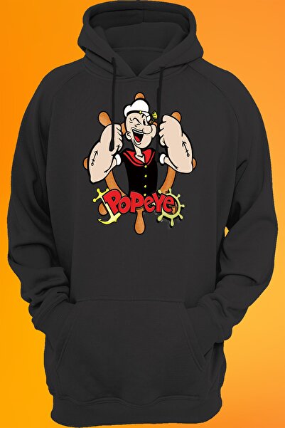 remonz Popeye Printed 3 Ipl. Ανυψωμένο πλήρως φλις χοντρό εσωτερικό (600 GR.) Κουκούλα