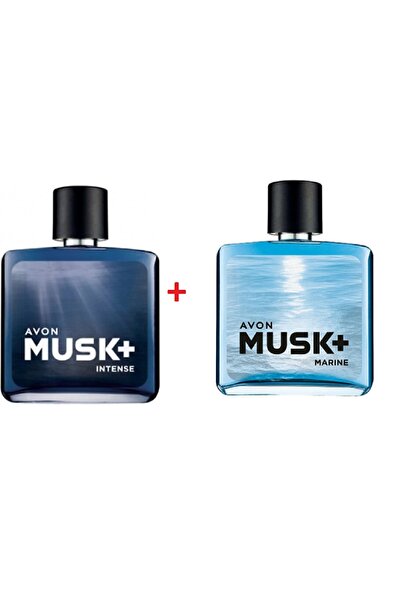 AVON Musk Marine Erkek Parfüm Edt 75 ml + Musk Intense Erkek Parfüm Edt 75 ml
