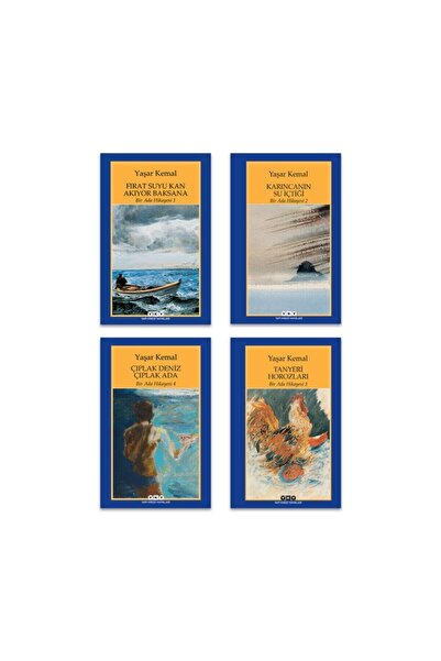 Yapı Kredi Yayınları Bir Ada Hikayesi 1-2-3-4 Kitap Set Yaşar Kemal 4 Kitap