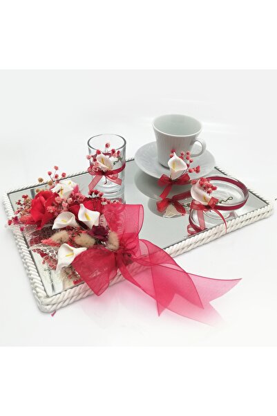 Lora Davet Набір кавових чашок для нареченого, прямокутні, 1 шт., червоні 54180