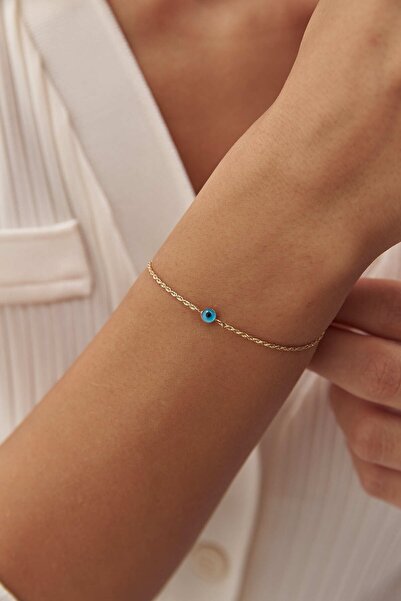 YAVUZ KUYUMCULUK 14 Ayar Altın Ince Halat Göz Bileklik