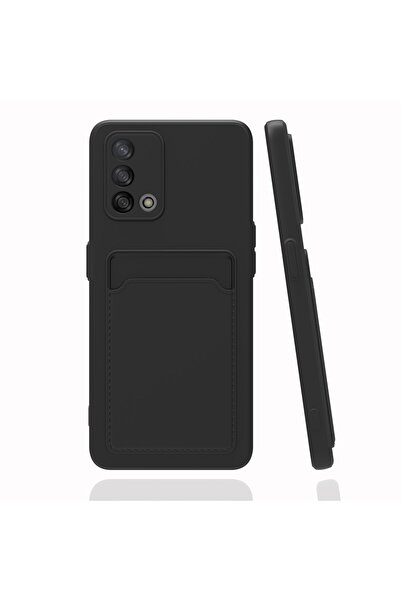 Fibaks Oppo A74 Kılıf Kamera Korumalı Kartlıklı Cüzdanlı Kırmızı Tuşlu Siyah ...