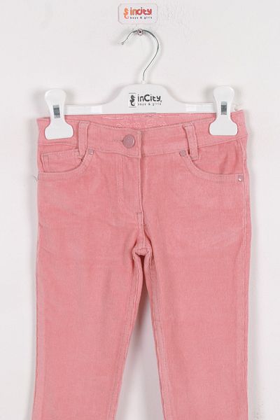 incity Girl's Pink Velvet Trousers