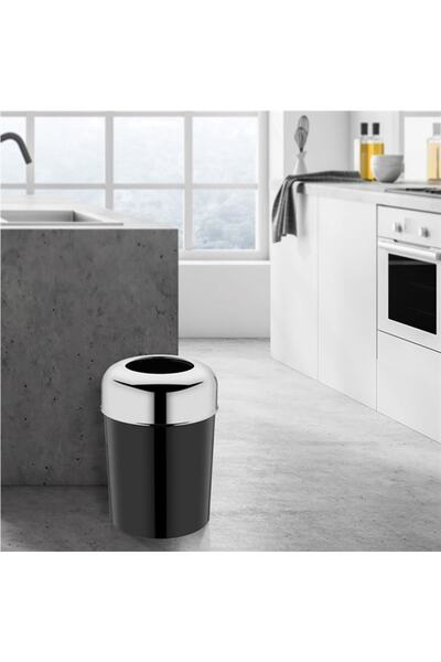 Rulopak Kelebek Kapaklı 15 Litre Krom Çöp Kovası, Şık ve Kullanışlı Tasarım