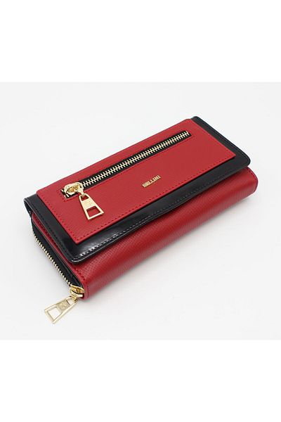 Sellini Multi-Compartment Red-black Women's Wallet