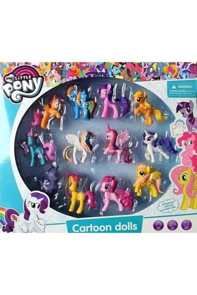 scntoys My Little Pony Oyuncak 12 Li Set Figür Oyuncak My Little Pony Atlar O...