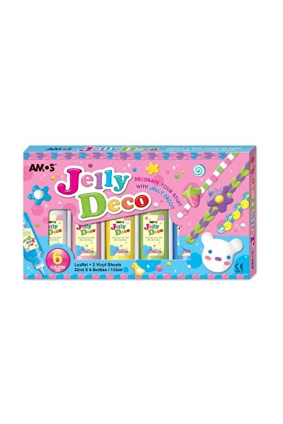 Amos Jelly Deco Jel Süsleme Boyası 6 Renk x 22 ml