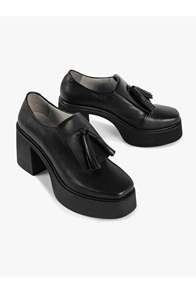 Favgi Siyah Deri Günlük Ayakkabı - 10