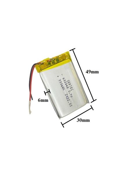 Sertec 603048 3.7v 900 Mah Lityum Polimer Pil 1.5a (drone Için Uygun Değildir)