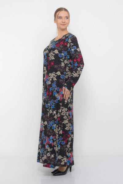 TUSSE Patterned 100% Cotton Fabric Draped Non-Stick Digital Pattern Large Size Dress
