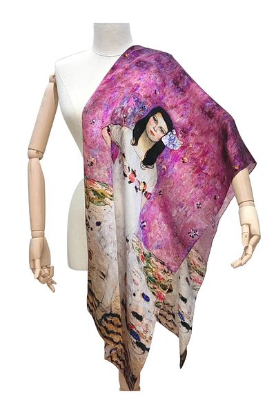 Nomads Felt Silk Scarf| 55x180 cm| Gustav Klimt Mada Premium| Nomads Felt