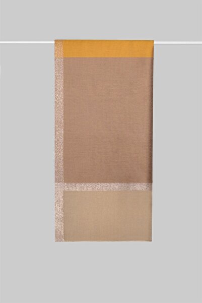 ARMANDA Double Colored Shawl - Mustard-milk Brown