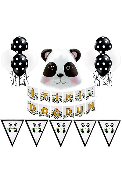 Partimarka Panda Birthday Decoration Set