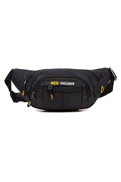 Torz Men's Waist Bag Diagonal Waterproof Fabric Chest Cross Bag with Headphone Outlet