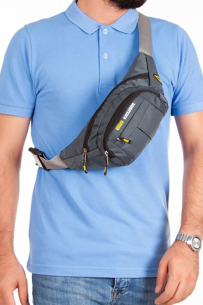 Torz Men's Waist Bag Diagonal Waterproof Fabric Chest Cross Bag with Headphone Outlet