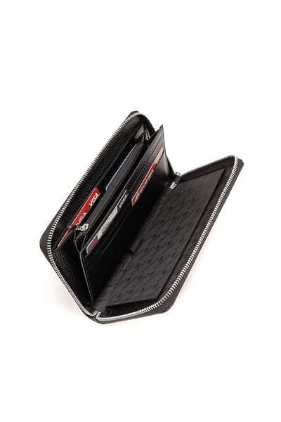 Eminsa Unisex Black Genuine Leather Hand Wallet
