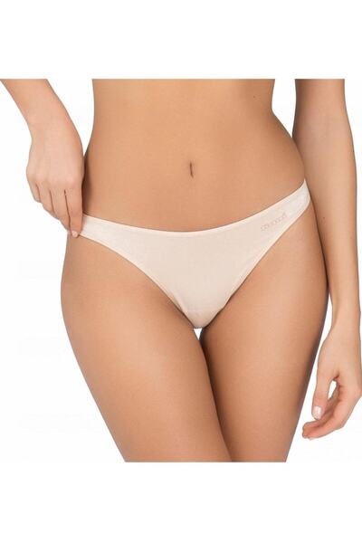 Kom Düz Koton Modal Kadın Slip Külot Basic Süper Bikini 2li