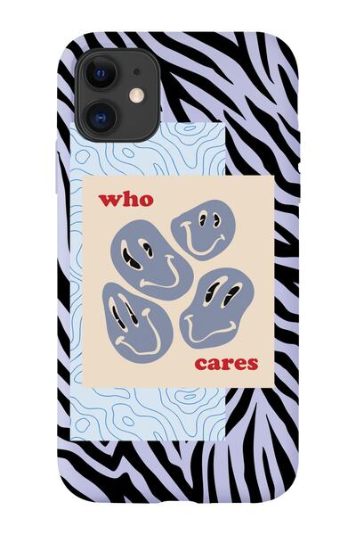 shoptocase حافظة إطلاق مميزة منقوشة متوافقة مع هاتف iPhone 11 من Zebra Who Cares