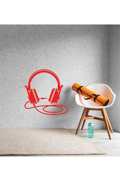 Master Headphone Cut Wall Sticker