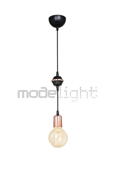 Modelight Akses Tekli Küre Siyah Bakır Dekoratif Sarkıt Salon-oturma-çocuk-yatak Odası-yemek Odası-mutfak