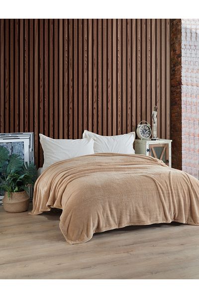 MCN Tekstil Plush Welsoft Blanket - Bed, Sofa Cover