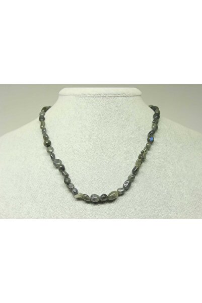 Yasamtohumu Labradorit Taşı Doğal Parçalar Kolye (klipsli) (25557)