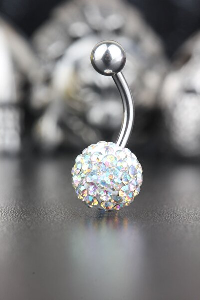 Valhalla 316l Cerrahi Çelik Zirkon Taşlı Shambala Göbek Piercing