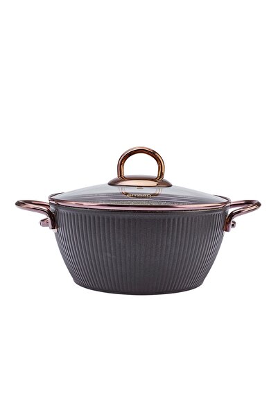 Emsan Line 7 Parça Granit Tencere Seti Yeni Siyah Rose