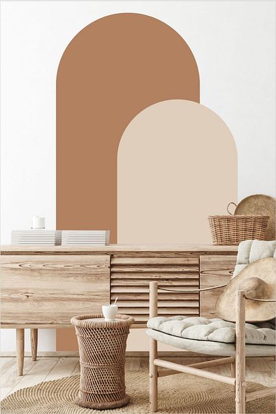 Grafikup Autocolant de perete oval boem din 2 piese