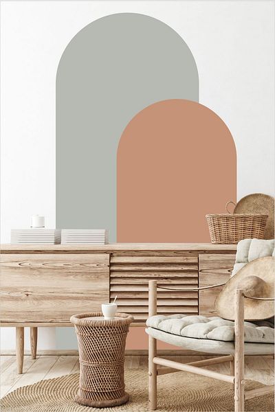 Grafikup Αυτοκόλλητο τοίχου Bohemian Oval 2 τεμαχίων