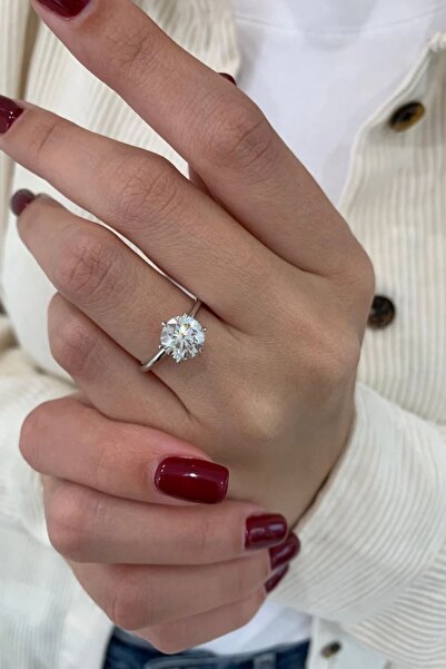 Crystal Diamond Zirconia Işıklı Kutuda 1.50 Karat Tektaş Yüzük