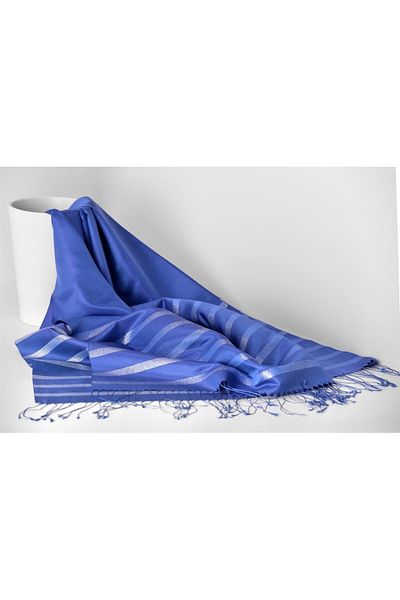 ARMANDA Glitter Silk Shawl - Saxe Color