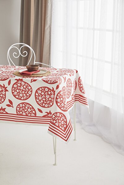 AYSHOME Ays Home Red Pomegranate Pattern Dining Table Cloth