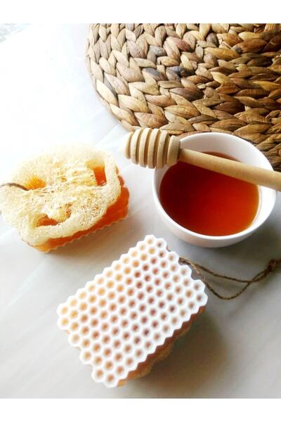 Petekoğlu Beekeeping Pumpkin Fiber Honey Handmade Herbal Soap 120 Grams
