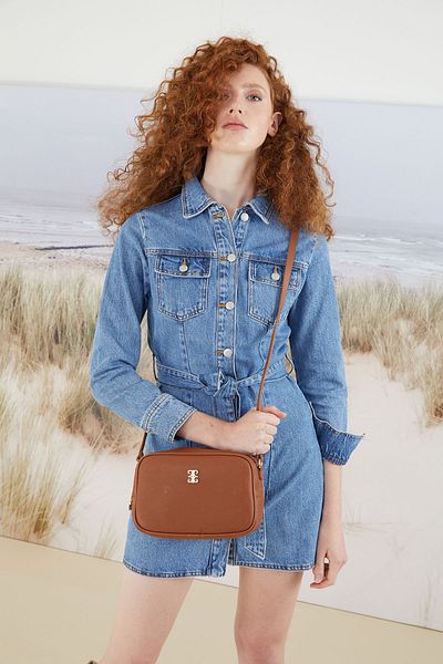 Pierre Cardin Дамска чанта през рамо с принт камила 05Po22Y1538