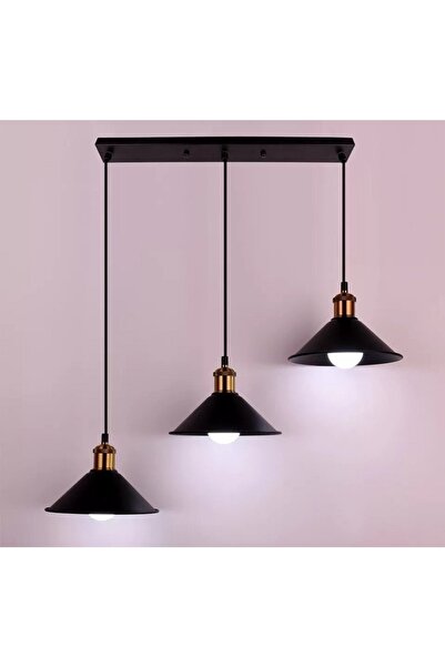 demet habek mylights Mylights Üçlü Metal Retro Rustik Masa Üstü Sıralı Avize ...