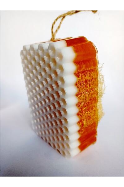 Petekoğlu (1 Piece) Pumpkin Fiber Soap with Pollen and Glycerin Prepared with Real Honey