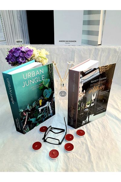 Saccura Decor Decorative Book Box Set of 2 Urban & Interior Box Set